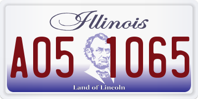 IL license plate A051065