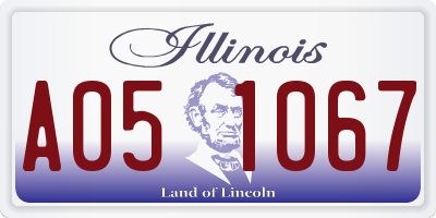 IL license plate A051067