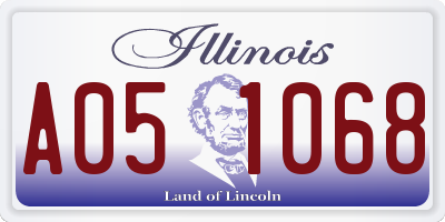 IL license plate A051068