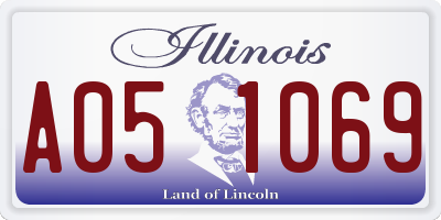 IL license plate A051069