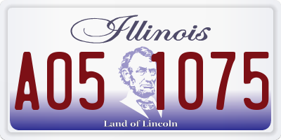 IL license plate A051075