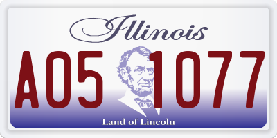 IL license plate A051077