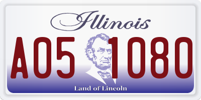 IL license plate A051080