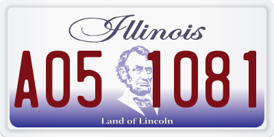 IL license plate A051081