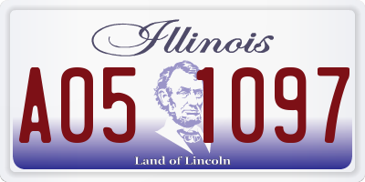 IL license plate A051097