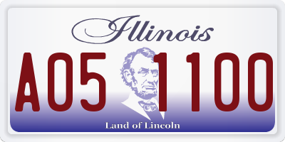 IL license plate A051100
