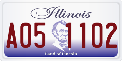 IL license plate A051102