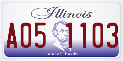 IL license plate A051103