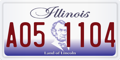 IL license plate A051104