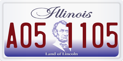 IL license plate A051105