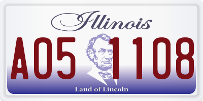 IL license plate A051108