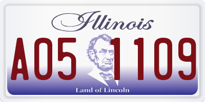 IL license plate A051109