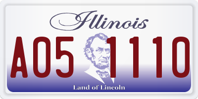 IL license plate A051110