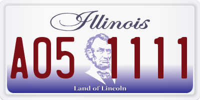 IL license plate A051111