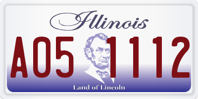 IL license plate A051112