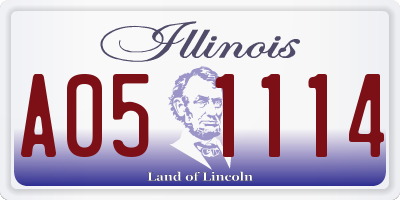 IL license plate A051114