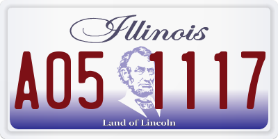 IL license plate A051117