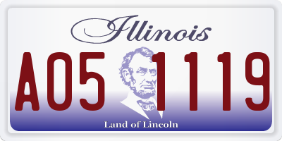 IL license plate A051119