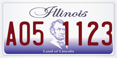 IL license plate A051123