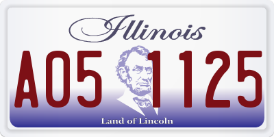IL license plate A051125