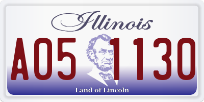 IL license plate A051130