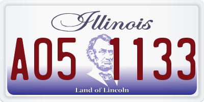 IL license plate A051133