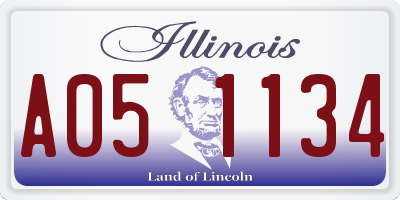 IL license plate A051134