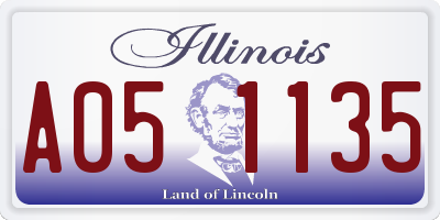 IL license plate A051135