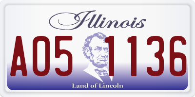 IL license plate A051136