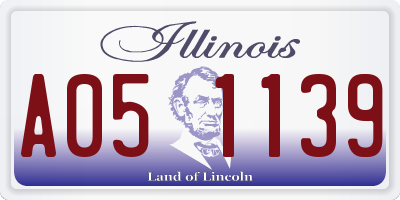 IL license plate A051139