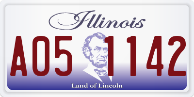 IL license plate A051142