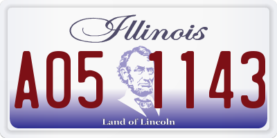 IL license plate A051143