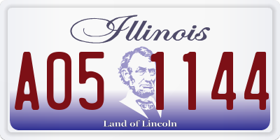 IL license plate A051144