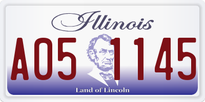 IL license plate A051145