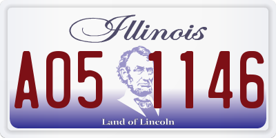 IL license plate A051146