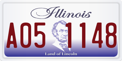 IL license plate A051148