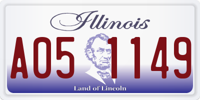 IL license plate A051149
