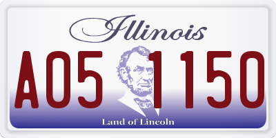 IL license plate A051150
