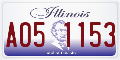 IL license plate A051153