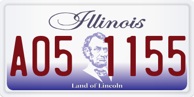 IL license plate A051155