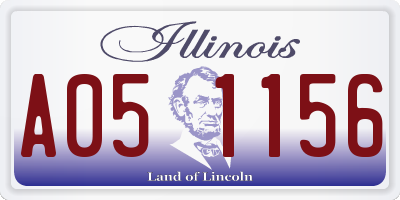 IL license plate A051156