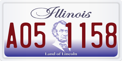 IL license plate A051158