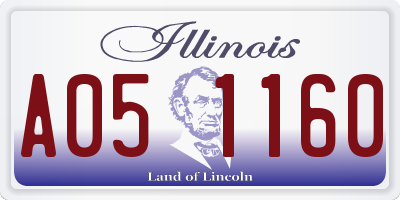 IL license plate A051160