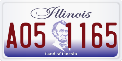 IL license plate A051165