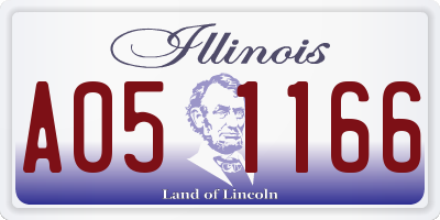 IL license plate A051166