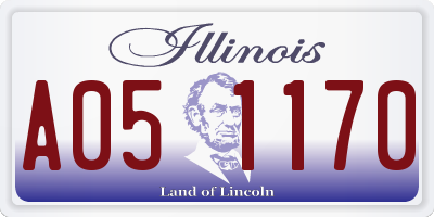 IL license plate A051170