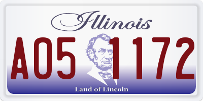 IL license plate A051172