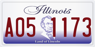 IL license plate A051173