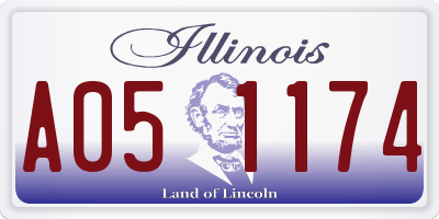 IL license plate A051174