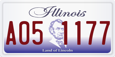 IL license plate A051177